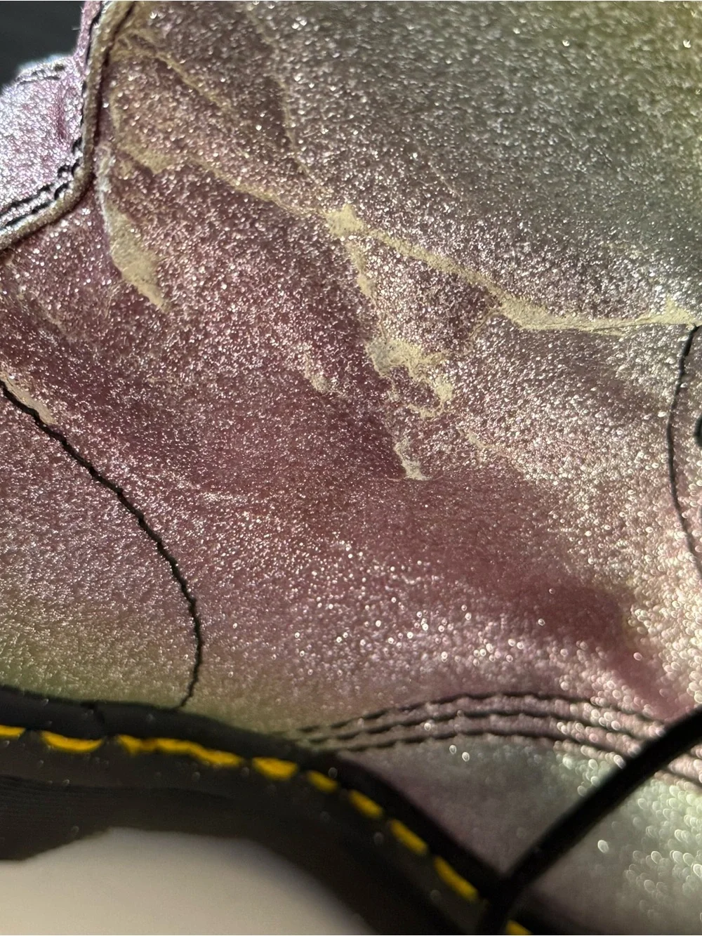 Dr. Martens Iridescent Glitter Lace-Up Ankle Boots
